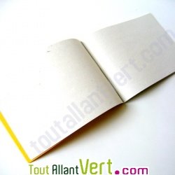 Carnet � l\'italienne recycl� Nature Jaune A5 48p 90g/m2