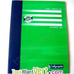 Cahier essai brouillon recycl� Clairefontaine Seyes 17x22cm 96p