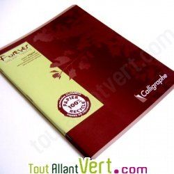 Cahier recycl� Petits carreaux 5x5 96p Forever For�ts Vertes 70g