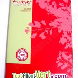 Cahier recycl� Grands Carreaux A4 96p Rouge Forever For�ts Vertes