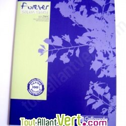 Cahier recycl� petits carreaux 24x32cm 96p Violet Forever For�ts Vertes