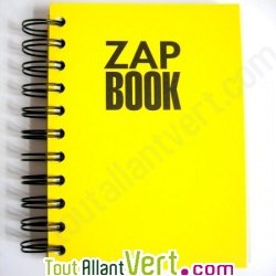 Bloc spirale uni recycl� A6 80g 320 pages Jaune s�rie ZapBook