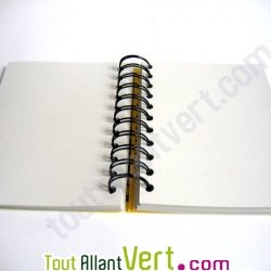 Bloc spirale uni recycl� A6 80g 320 pages Jaune s�rie ZapBook