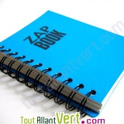 Bloc spirale uni recycl� A6 80g 320 pages Bleu s�rie ZapBook