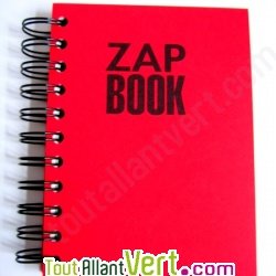Bloc spirale uni recycl� A6 80g 320 pages Rouge s�rie ZapBook