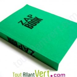Bloc uni encoll� recycl� A6 80g 320 pages Vert s�rie ZapBook