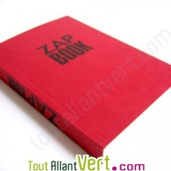 Bloc uni encoll� recycl� A6 80g 320 pages Rouge s�rie ZapBook