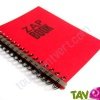 Bloc spirale uni recycl� A5 80g 320 pages Rouge s�rie ZapBook