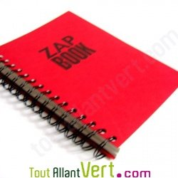Bloc spirale uni recycl� A5 80g 320 pages Rouge s�rie ZapBook