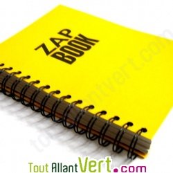 Bloc spirale uni recycl� A5 80g 320 pages Jaune s�rie ZapBook