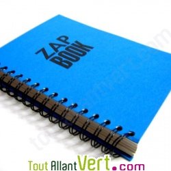 Bloc spirale uni recycl� A5 80g 320 pages Bleu s�rie ZapBook
