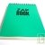 Bloc spirale � l'italienne uni recycl� A4 80g 320 pages Vert s�rie ZapBook