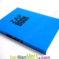 Bloc uni encoll� recycl� A5 80g 320 pages Bleu s�rie ZapBook