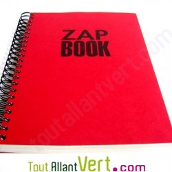 Bloc spirale uni recycl� A4 80g 320 pages Rouge s�rie ZapBook