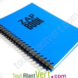 Bloc spirale uni recycl� A4 80g 320 pages Bleu s�rie ZapBook