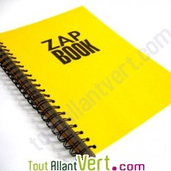 Bloc spirale uni recycl� A4 80g 320 pages Jaune s�rie ZapBook