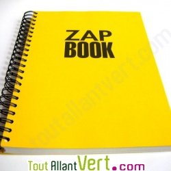 Bloc spirale uni recycl� A4 80g 320 pages Jaune s�rie ZapBook