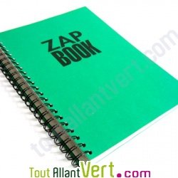 Bloc spirale uni recycl� A4 80g 320 pages Vert s�rie ZapBook