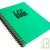 Bloc spirale uni recycl� A4 80g 320 pages Vert s�rie ZapBook