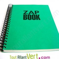Bloc spirale uni recycl� A4 80g 320 pages Vert s�rie ZapBook