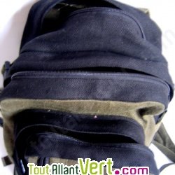 Sac � dos de randonn�e en chanvre bio, 29x36x45cm vert