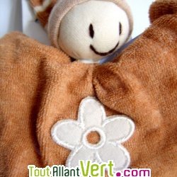 Doudou g�ant souriant en coton bio