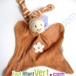 Doudou g�ant souriant en coton bio (sans fleur)