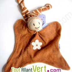 Doudou souriant en coton bio