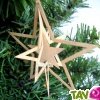 Lot de 5 d�corations en 3D pour sapin de No�l en bois