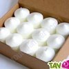 Lot de 24 bougies veilleuses (chauffe plat) blanche en st�arine v�g�tale