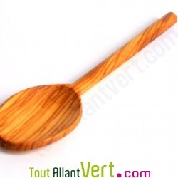 Cuill�re ovale en bois d\'olivier, 25 cm