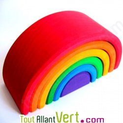 Arc en ciel empilable, 6 pi�ces, 17 cm