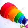 Arc en ciel empilable, 6 pi�ces, 11 cm