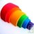 Arc en ciel empilable, 6 pi�ces, 11 cm