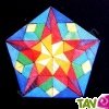 Puzzle cr�atif Mandala Grande Etoile Arc-en-ciel magn�tique