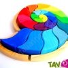 Puzzle ammonite g�ant arc-en-ciel 34x26cm