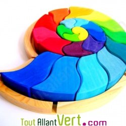 Puzzle ammonite g�ant arc-en-ciel 34x26cm