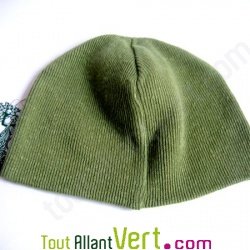 Bonnet court en chanvre biologique, 20 cm, Vert
