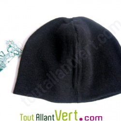 Bonnet court en chanvre biologique, 20 cm, Noir