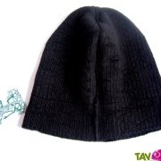Bonnet en chanvre biologique, 25 cm, Noir