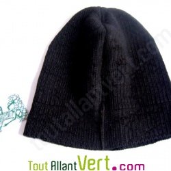 Bonnet en chanvre biologique, 25 cm, Noir