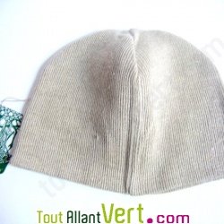 Bonnet court en chanvre biologique, 20 cm, Naturel