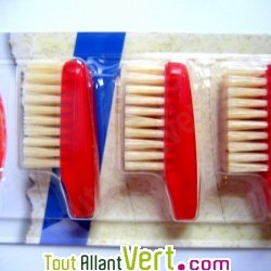 T�tes x 3 pour brosse � dents poils durs en soie naturelle