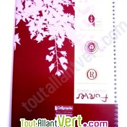 Cahier � spirale recycl� petits carreaux A4 96p Marron Forever For�ts Vertes