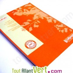 Bloc recycl� petits carreaux A4 200p Orange Forever For�ts Vertes