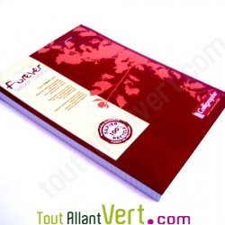 Bloc recycl� petits carreaux  A5 200p Marron Forever For�ts Vertes