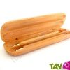 Coffret 1 Stylo et 1 porte-mine r�tractables en bois de h�tre