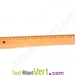 R�gle bois en h�tre 30 cm