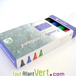 Marqueurs effa�ables pour tableau blanc, lot 4 couleurs