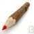 Crayon couleur en �corce, lot 12 en bois